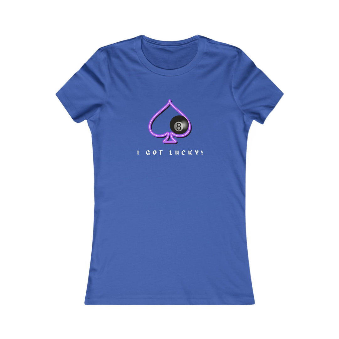 I Got Lucky - 8 Ball Billiards - Women's Fitted Tee - BFLY BILLIARDS