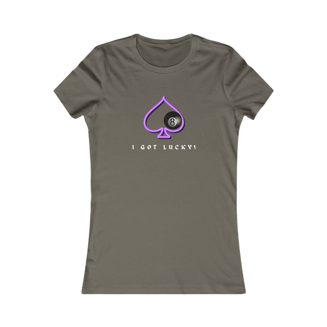 I Got Lucky - 8 Ball Billiards - Women's Fitted Tee - BFLY BILLIARDS