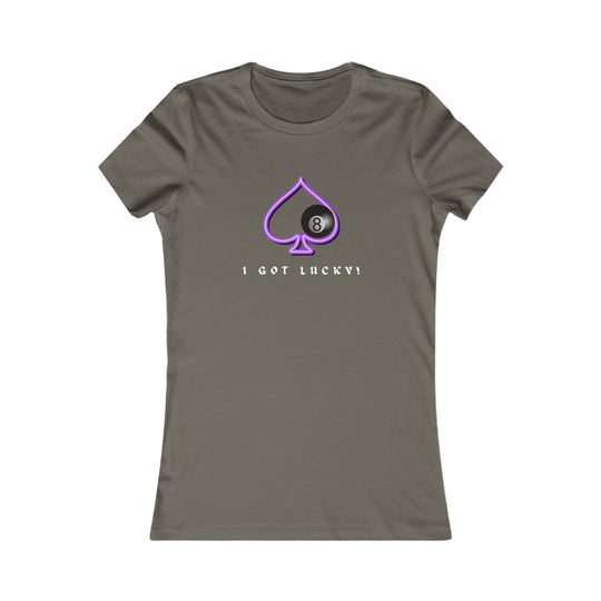 I Got Lucky - 8 Ball Billiards - Women's Fitted Tee - BFLY BILLIARDS