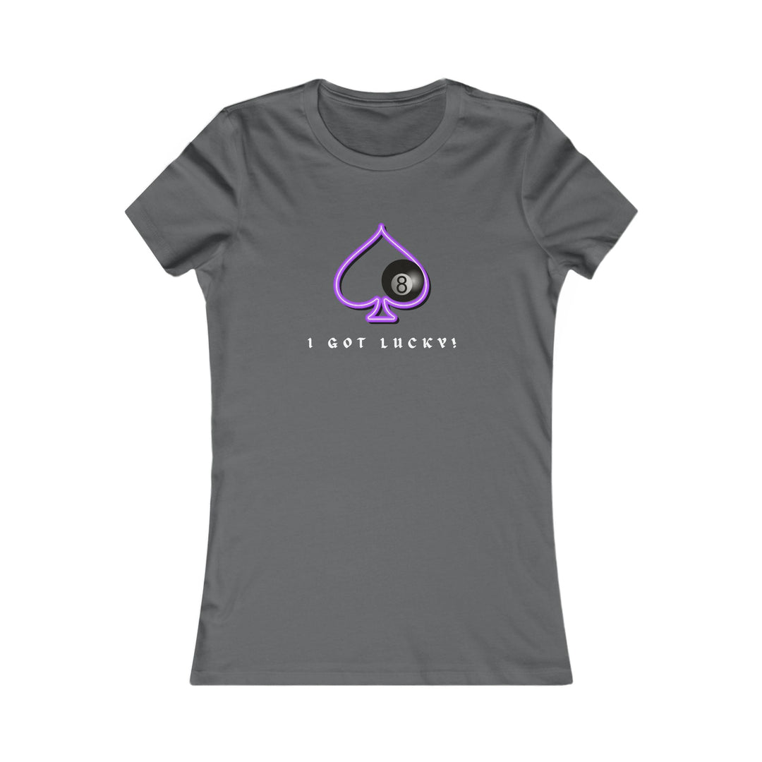 I Got Lucky - 8 Ball Billiards - Women's Fitted Tee - BFLY BILLIARDS