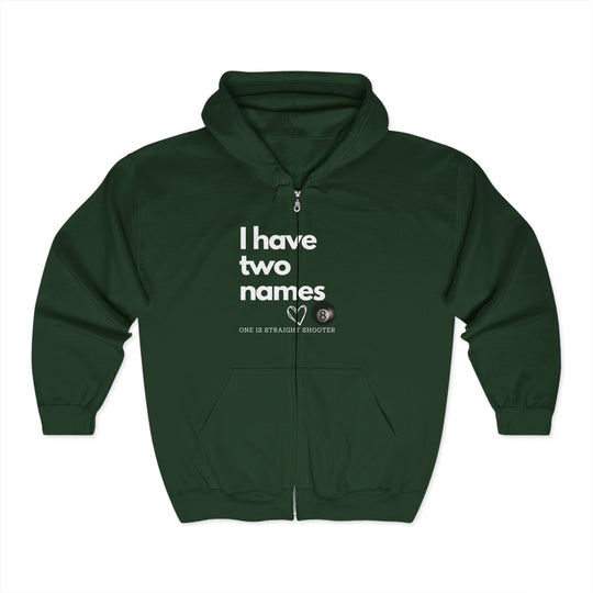I have Two Names - 8 Ball - Full Zip Hoodie - BFLY BILLIARDS
