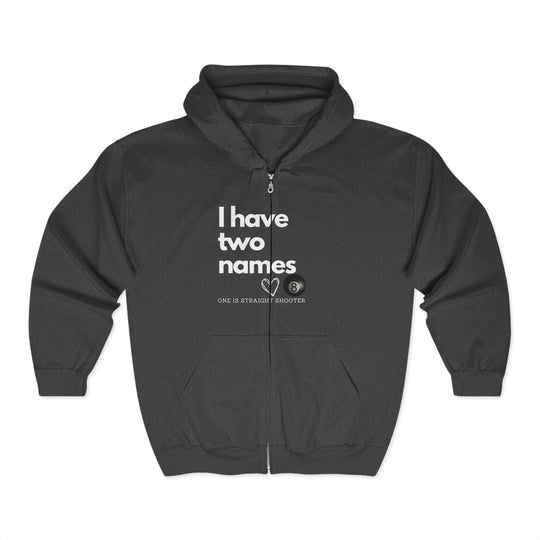 I have Two Names - 8 Ball - Full Zip Hoodie - BFLY BILLIARDS