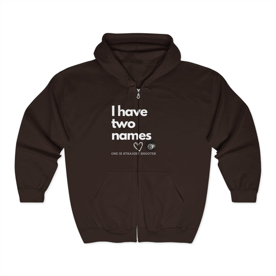 I have Two Names - 8 Ball - Full Zip Hoodie - BFLY BILLIARDS