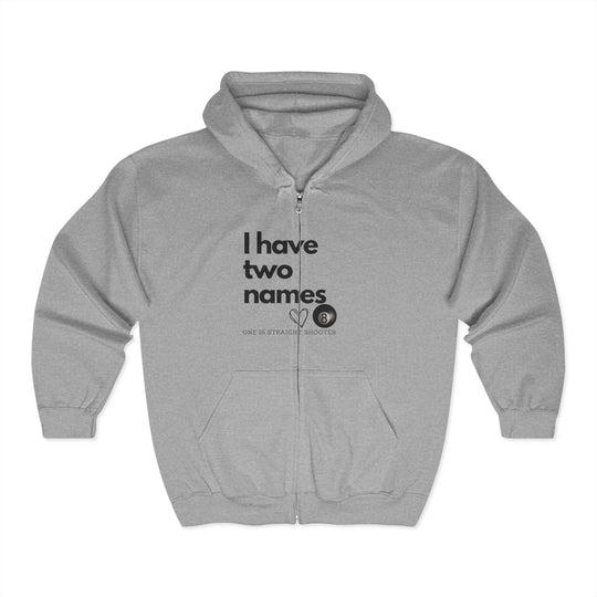 I have Two Names - 8 Ball - Full Zip Hoodie - BFLY BILLIARDS