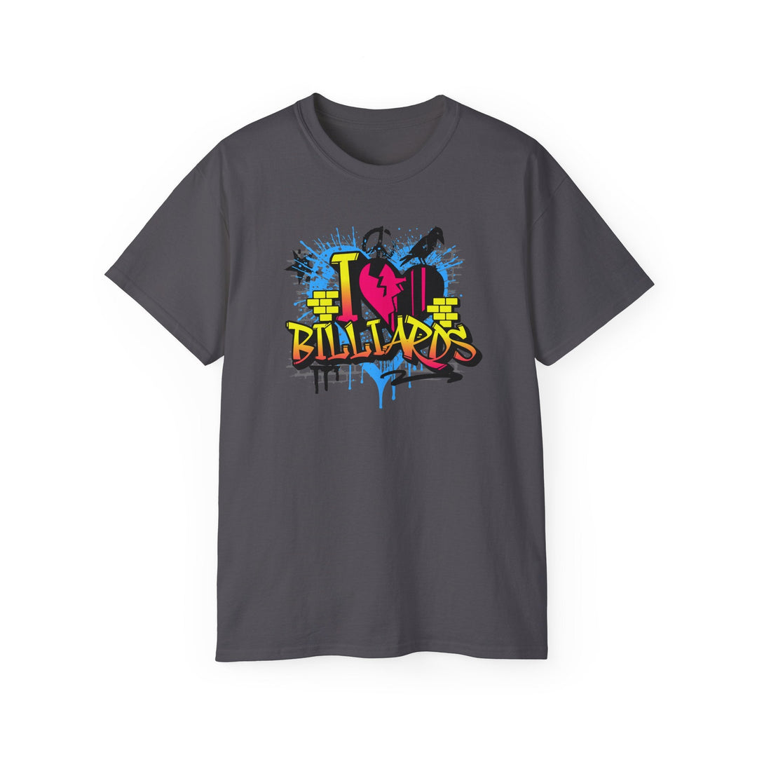 I Love Billiards Graffiti - Unisex Cotton T-Shirt - BFLY BILLIARDS