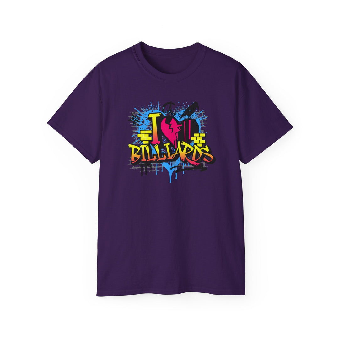I Love Billiards Graffiti - Unisex Cotton T-Shirt - BFLY BILLIARDS