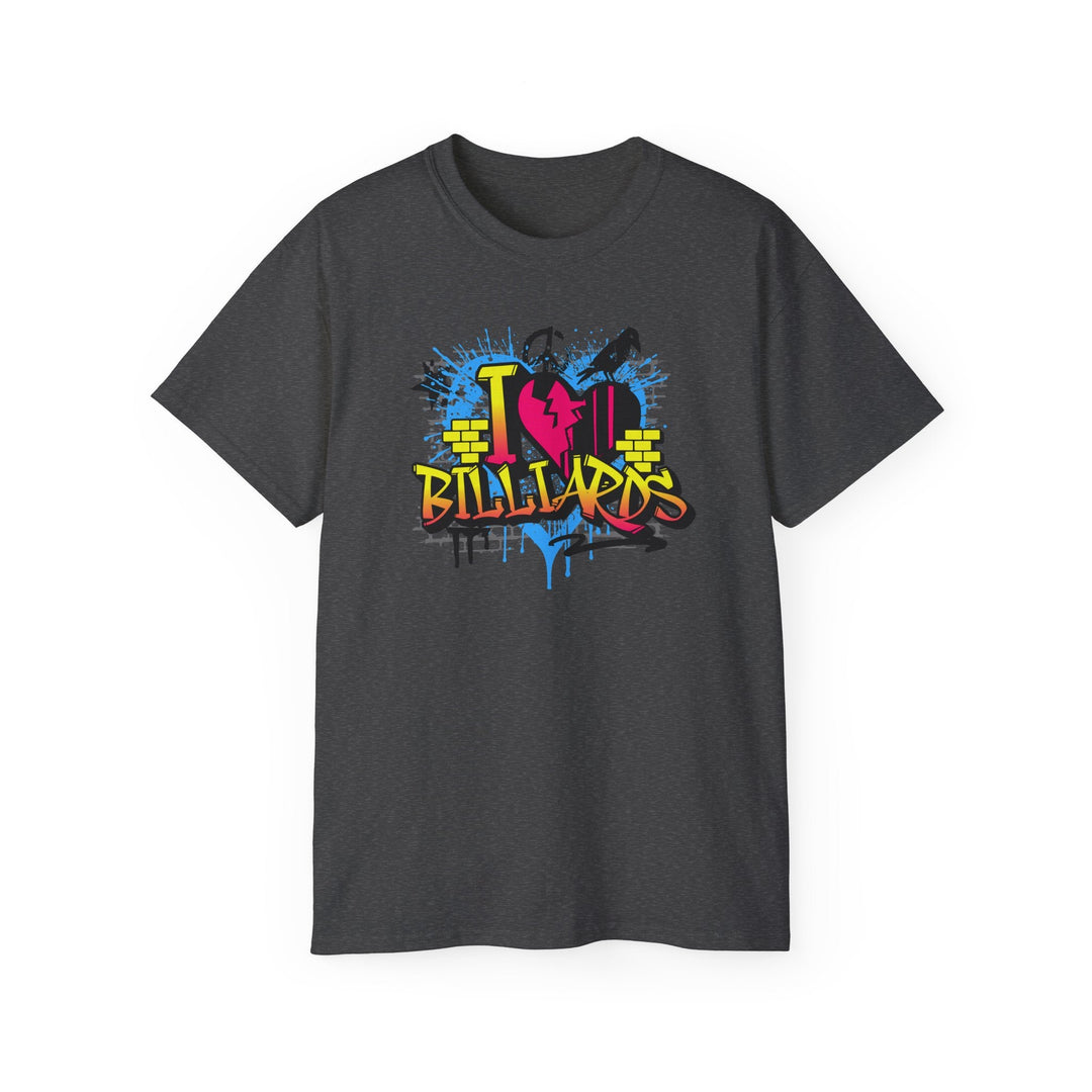 I Love Billiards Graffiti - Unisex Cotton T-Shirt - BFLY BILLIARDS