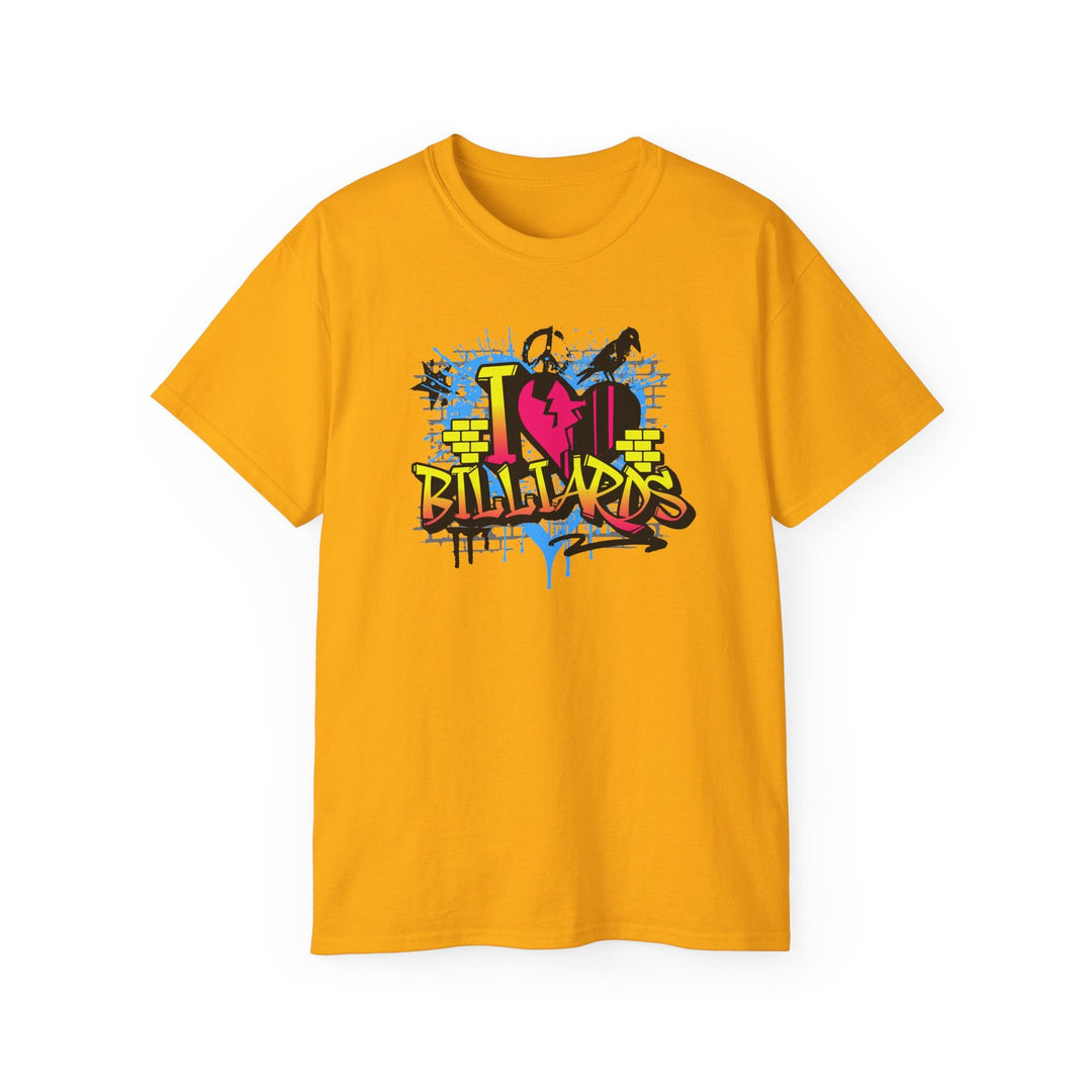 I Love Billiards Graffiti - Unisex Cotton T-Shirt - BFLY BILLIARDS