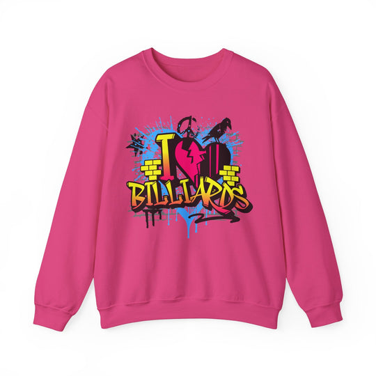I Love Billiards Graffiti - Unisex Crewneck Sweatshirt - BFLY BILLIARDS