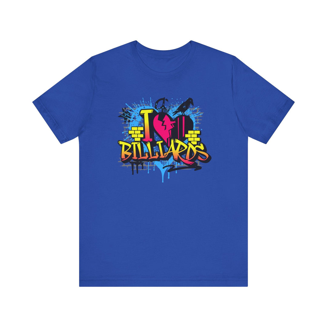 I Love Billiards Graffiti - Unisex Softstyle Tee - BFLY BILLIARDS