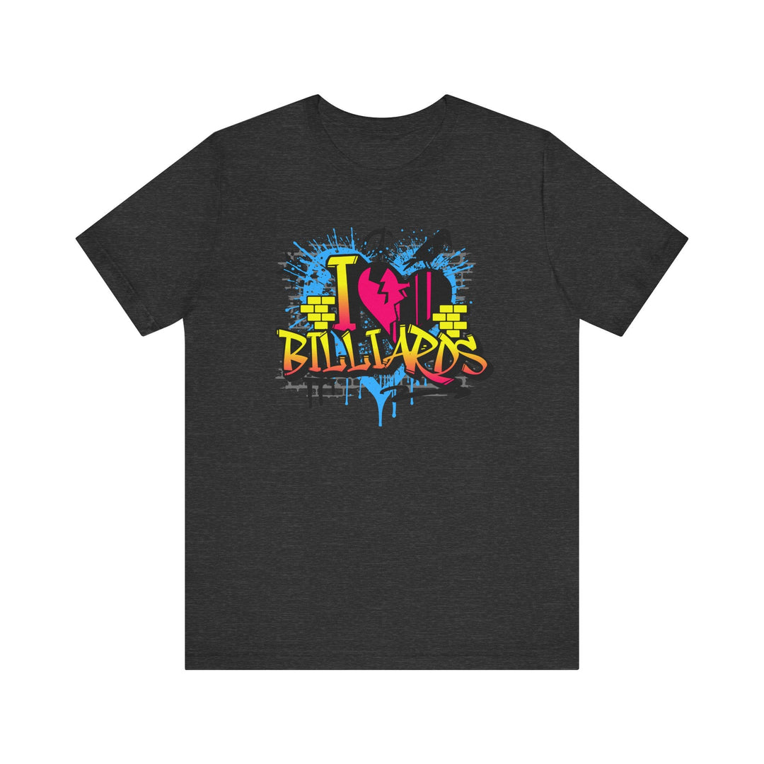 I Love Billiards Graffiti - Unisex Softstyle Tee - BFLY BILLIARDS