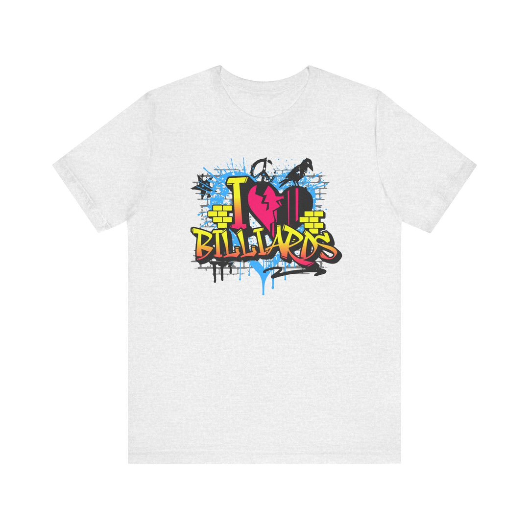 I Love Billiards Graffiti - Unisex Softstyle Tee - BFLY BILLIARDS