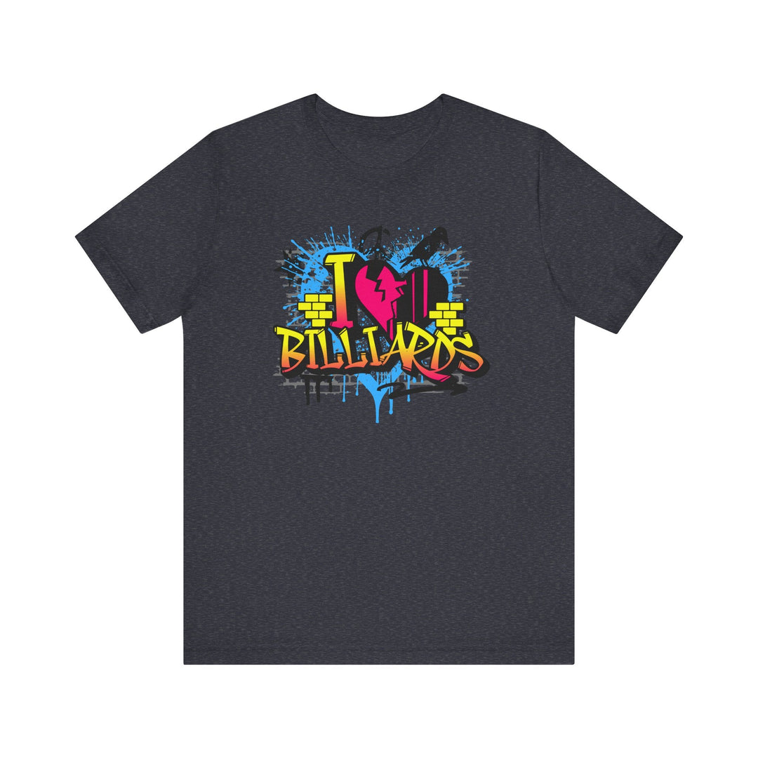 I Love Billiards Graffiti - Unisex Softstyle Tee - BFLY BILLIARDS