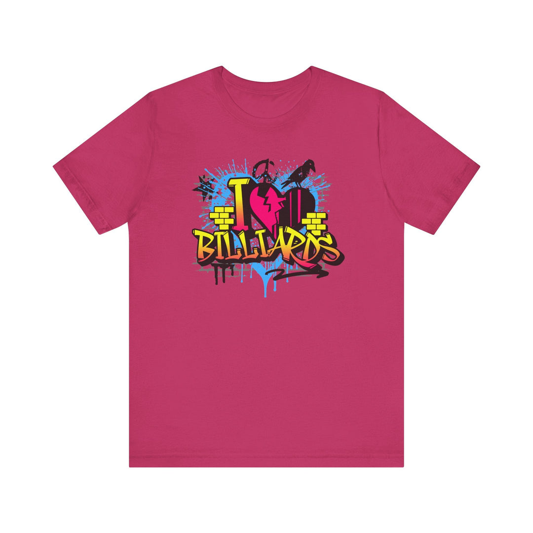 I Love Billiards Graffiti - Unisex Softstyle Tee - BFLY BILLIARDS