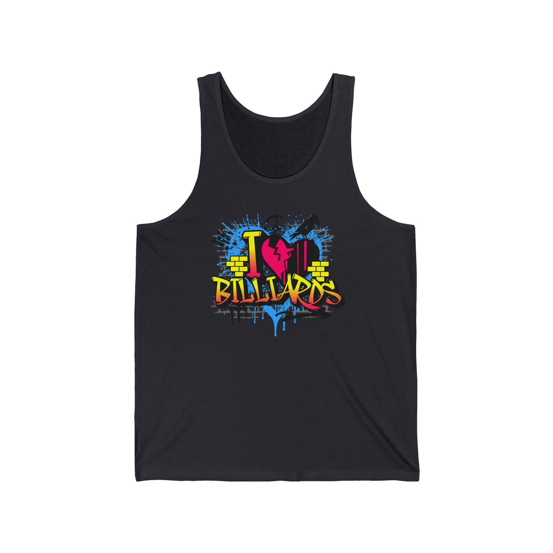 I Love Billiards Graffiti - Unisex Tank Top - BFLY BILLIARDS