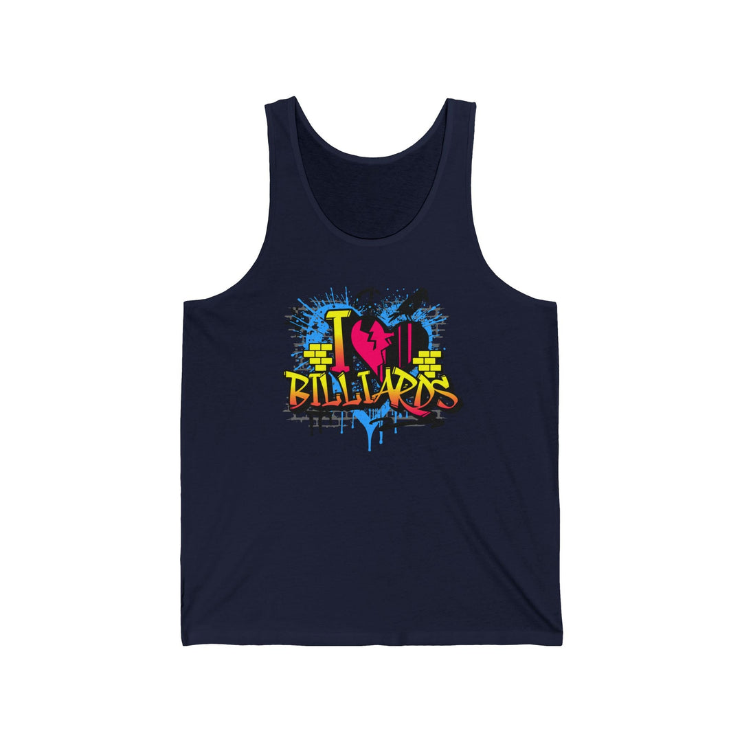I Love Billiards Graffiti - Unisex Tank Top - BFLY BILLIARDS