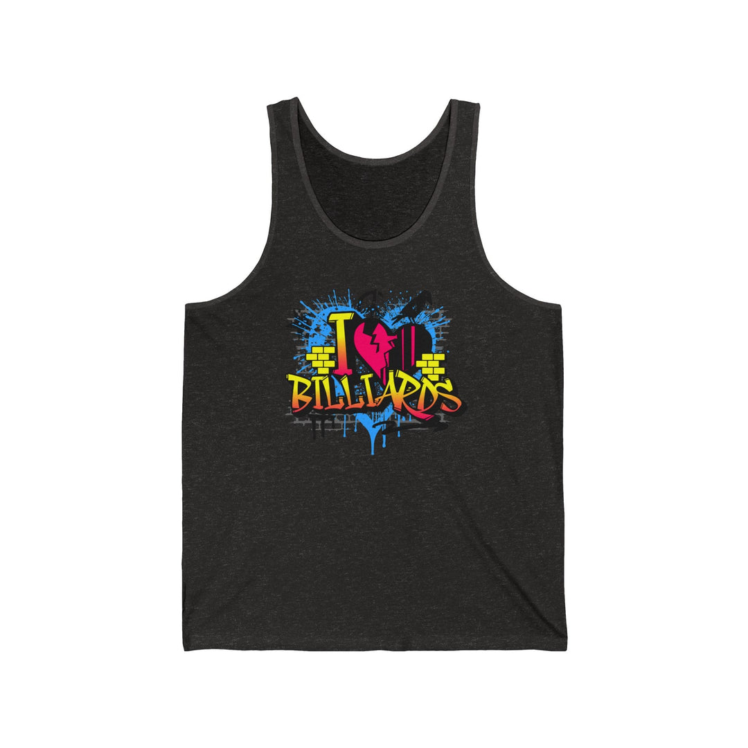 I Love Billiards Graffiti - Unisex Tank Top - BFLY BILLIARDS