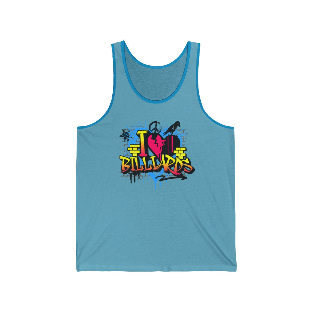 I Love Billiards Graffiti - Unisex Tank Top - BFLY BILLIARDS