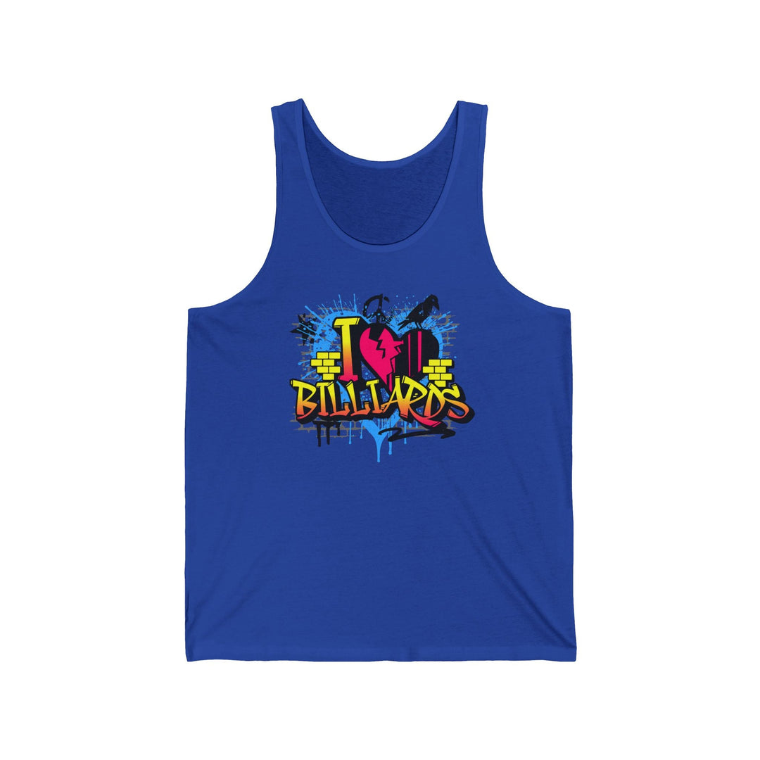 I Love Billiards Graffiti - Unisex Tank Top - BFLY BILLIARDS