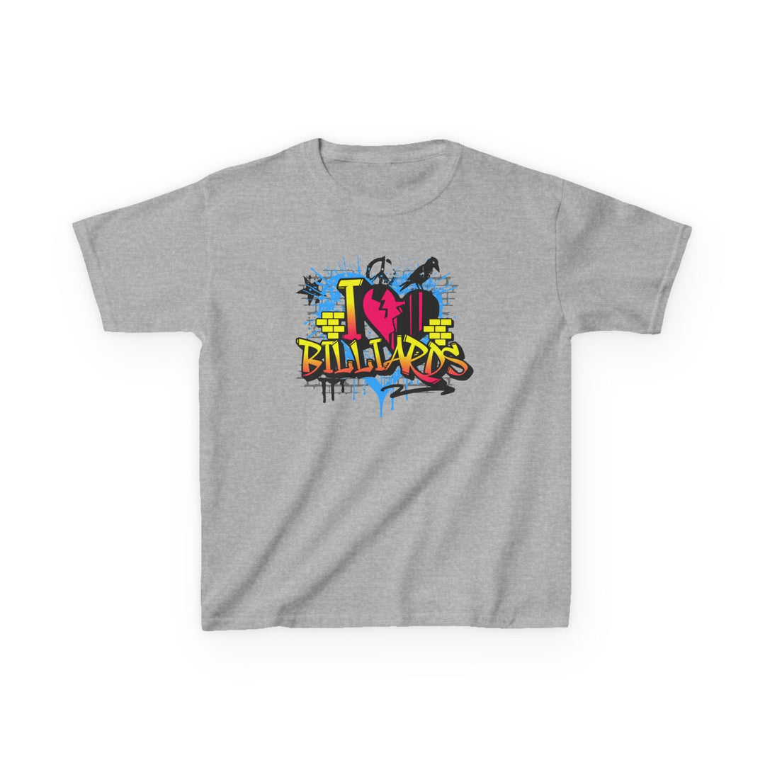 I Love Billiards Graffiti - Youth Cotton Tee - BFLY BILLIARDS
