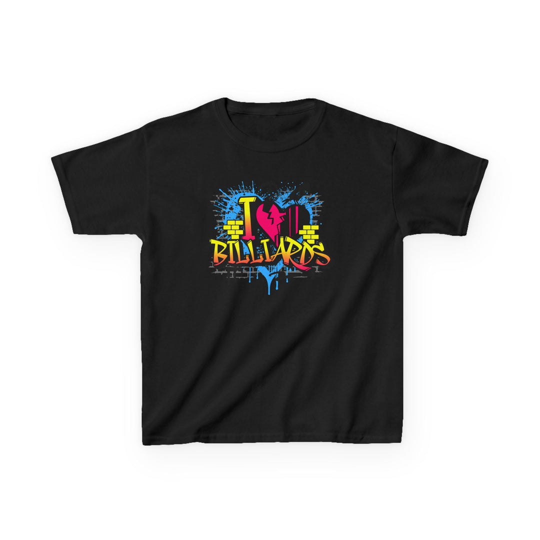 I Love Billiards Graffiti - Youth Cotton Tee - BFLY BILLIARDS
