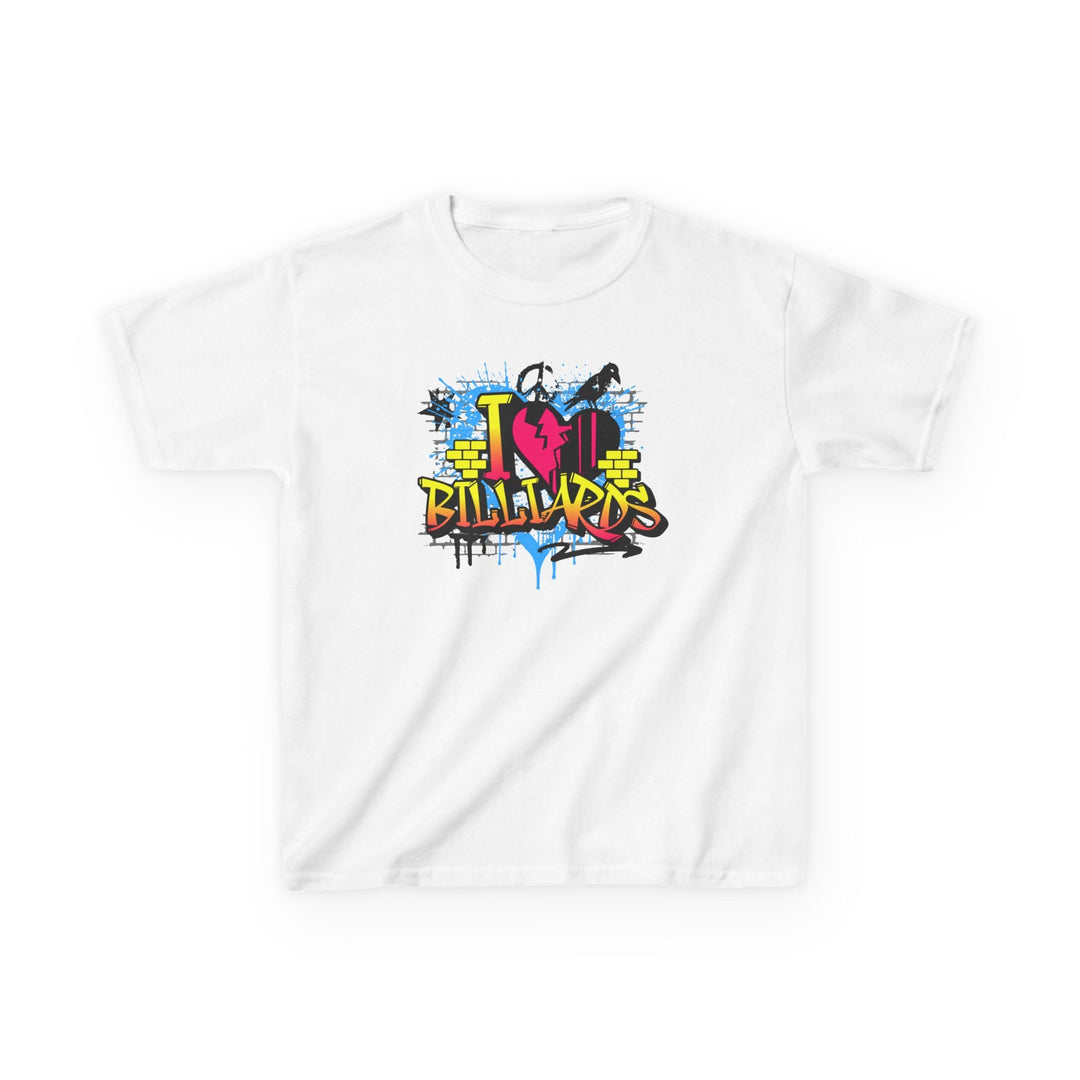 I Love Billiards Graffiti - Youth Cotton Tee - BFLY BILLIARDS