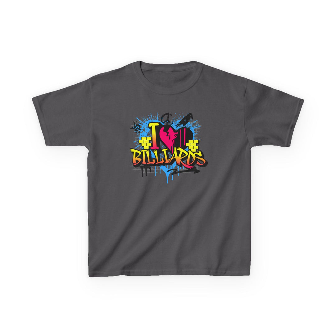 I Love Billiards Graffiti - Youth Cotton Tee - BFLY BILLIARDS