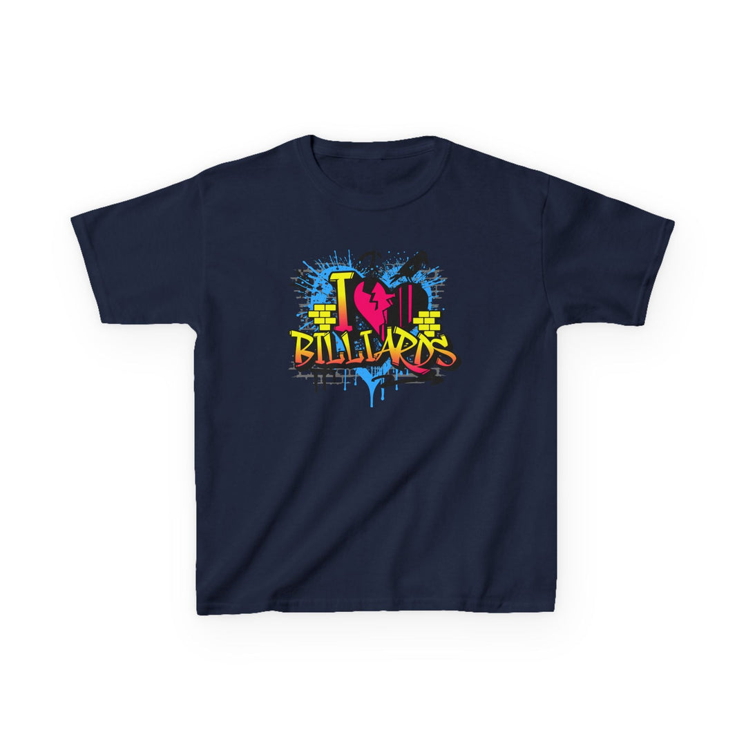 I Love Billiards Graffiti - Youth Cotton Tee - BFLY BILLIARDS