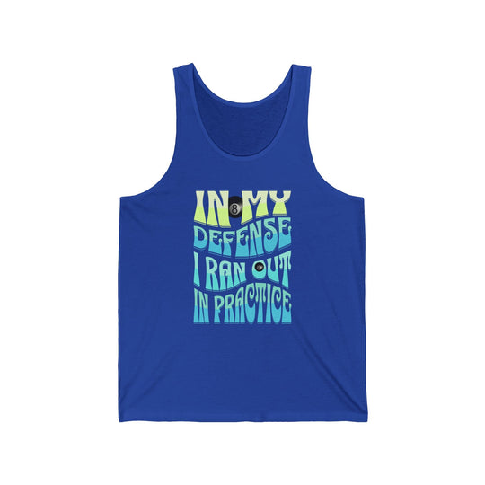 I Ran Out In Practice - 8 Ball - Unisex Tank Top - BFLY BILLIARDS
