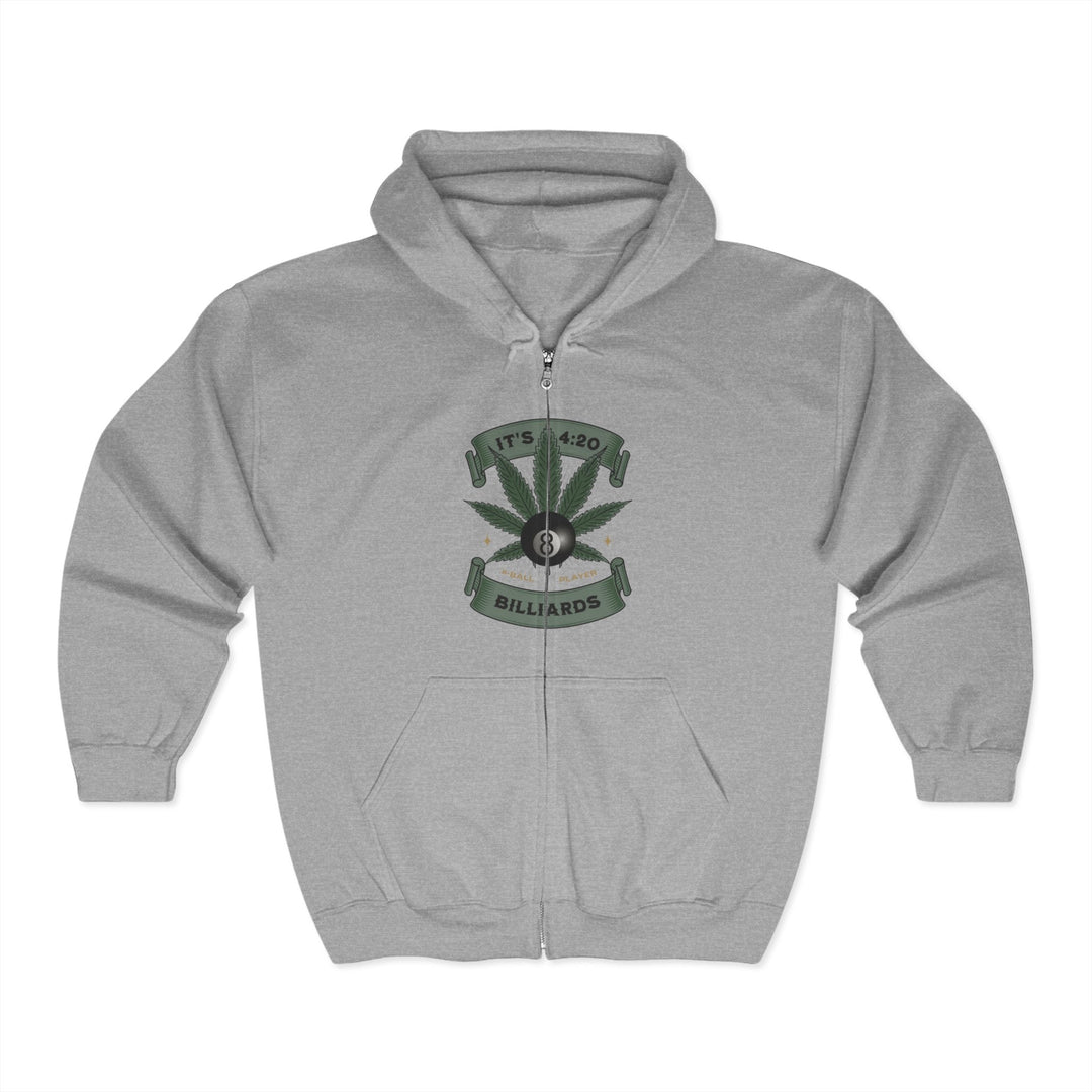It's 4:20 - Billiards 8 Ball Player - Full Zip Hoodie - BFLY BILLIARDS