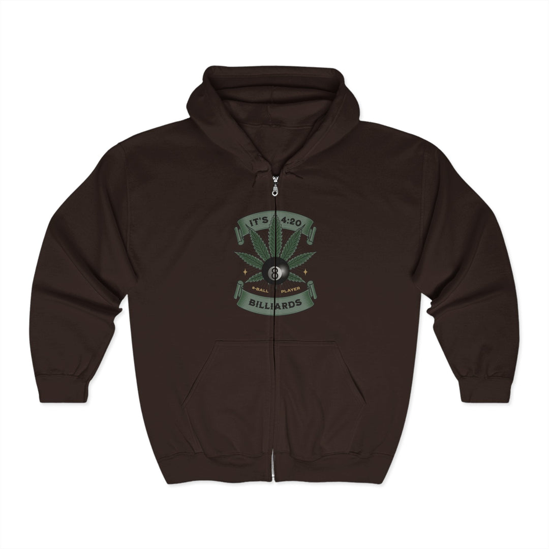 It's 4:20 - Billiards 8 Ball Player - Full Zip Hoodie - BFLY BILLIARDS