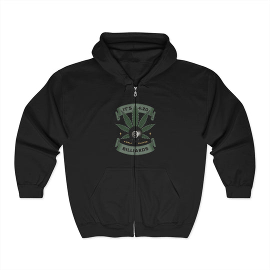 It's 4:20 - Billiards 8 Ball Player - Full Zip Hoodie - BFLY BILLIARDS