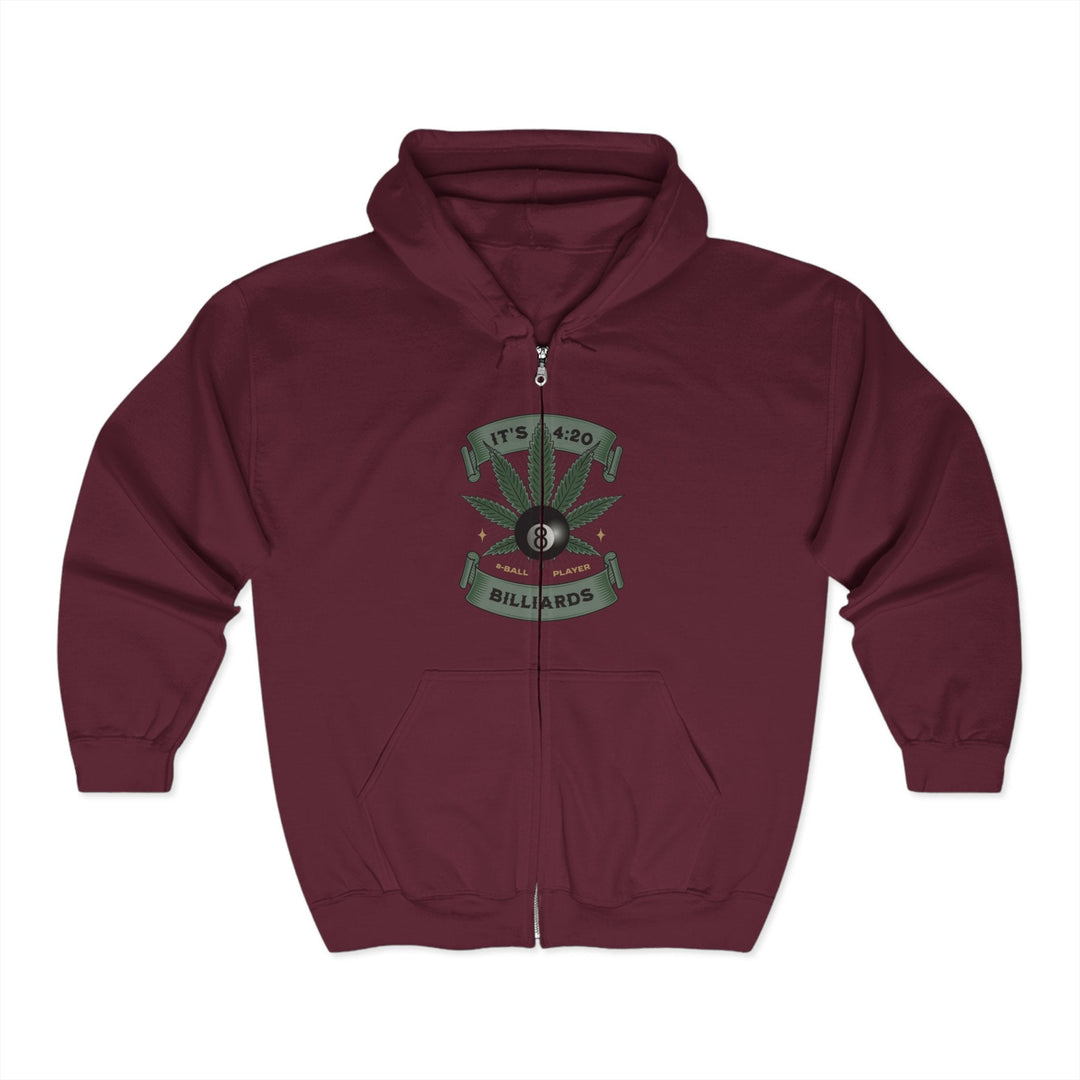 It's 4:20 - Billiards 8 Ball Player - Full Zip Hoodie - BFLY BILLIARDS