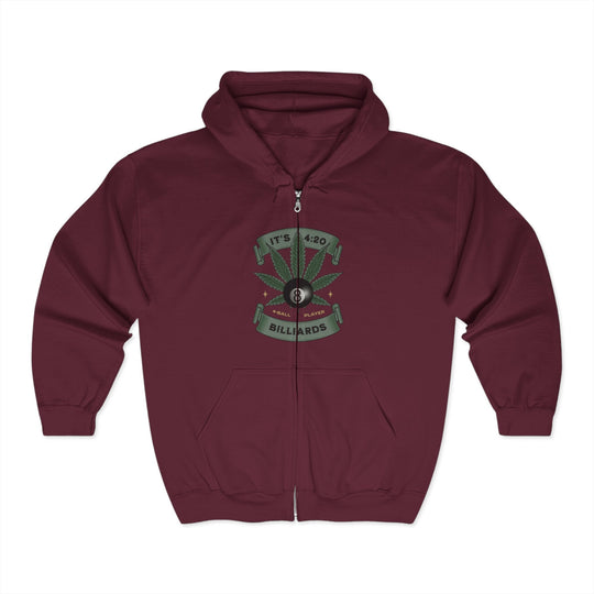 It's 4:20 - Billiards 8 Ball Player - Full Zip Hoodie - BFLY BILLIARDS