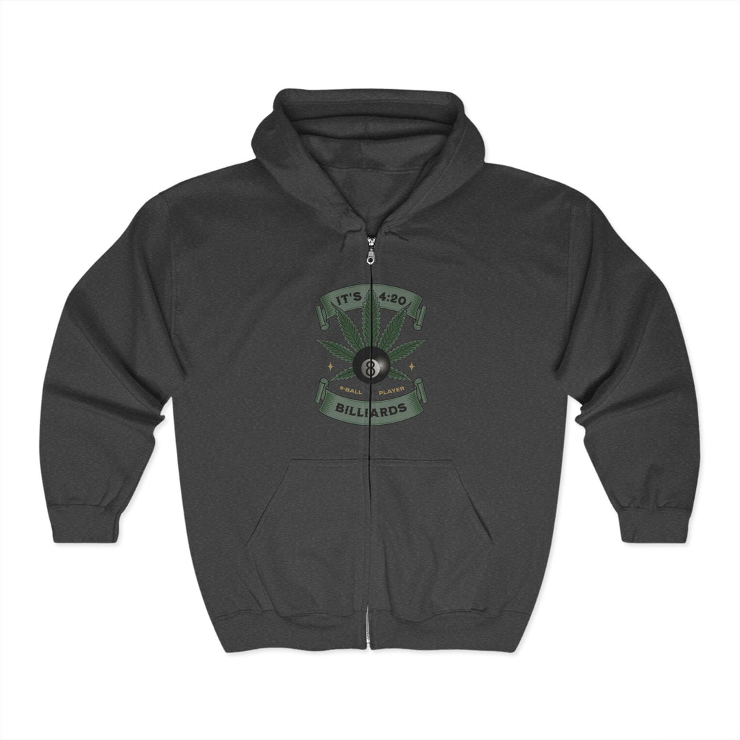 It's 4:20 - Billiards 8 Ball Player - Full Zip Hoodie - BFLY BILLIARDS
