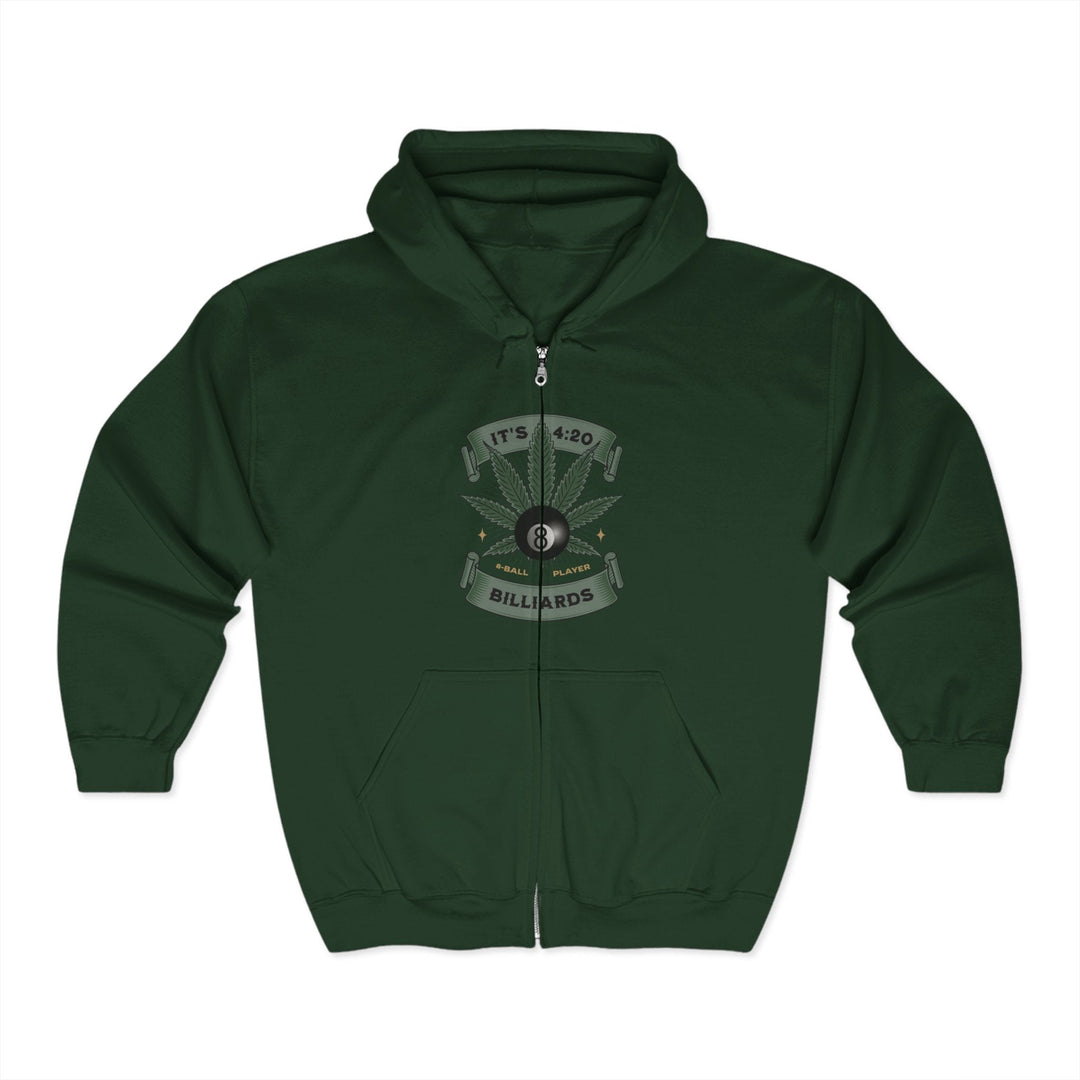 It's 4:20 - Billiards 8 Ball Player - Full Zip Hoodie - BFLY BILLIARDS