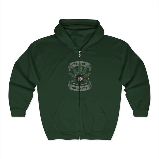 It's 4:20 - Billiards 8 Ball Player - Full Zip Hoodie - BFLY BILLIARDS