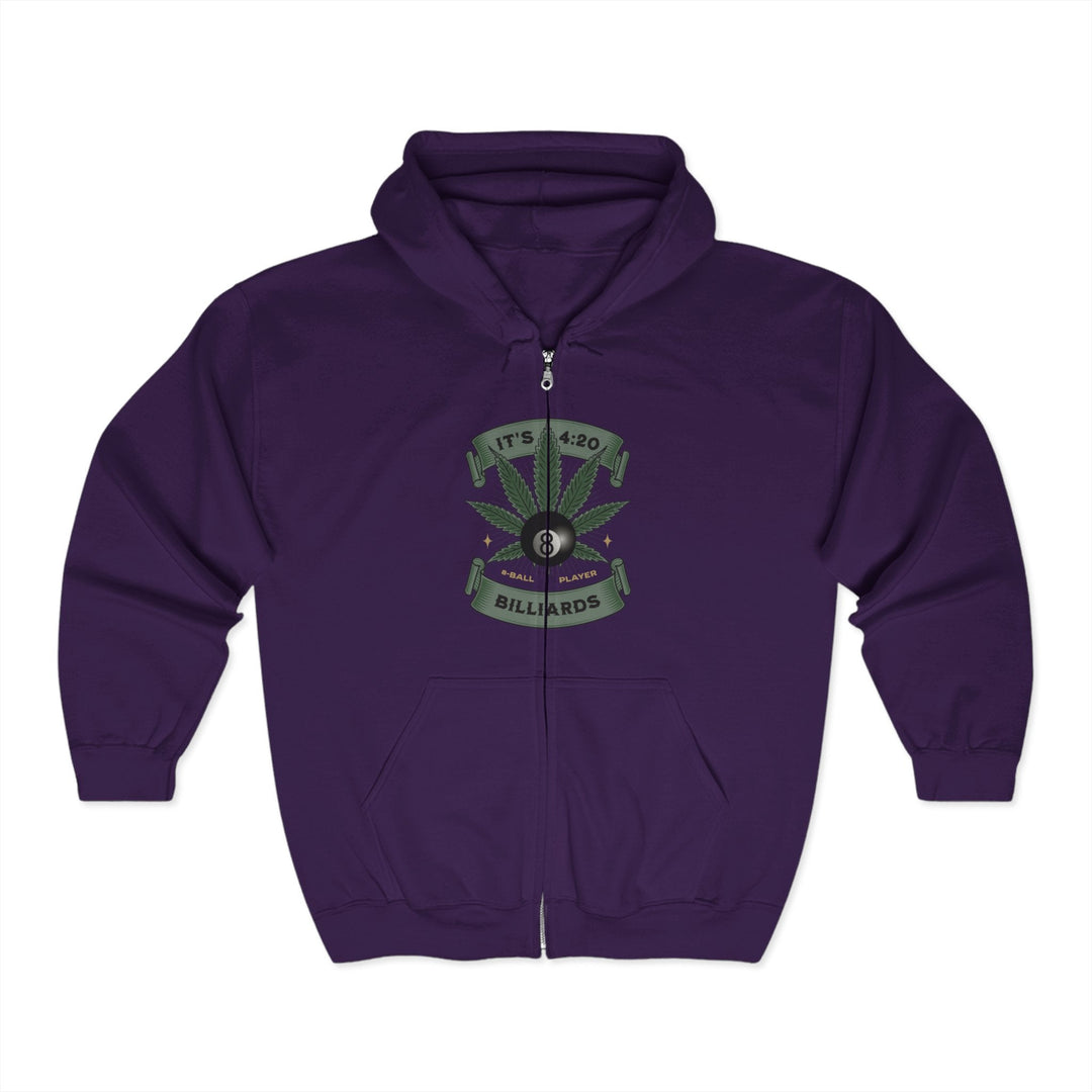 It's 4:20 - Billiards 8 Ball Player - Full Zip Hoodie - BFLY BILLIARDS