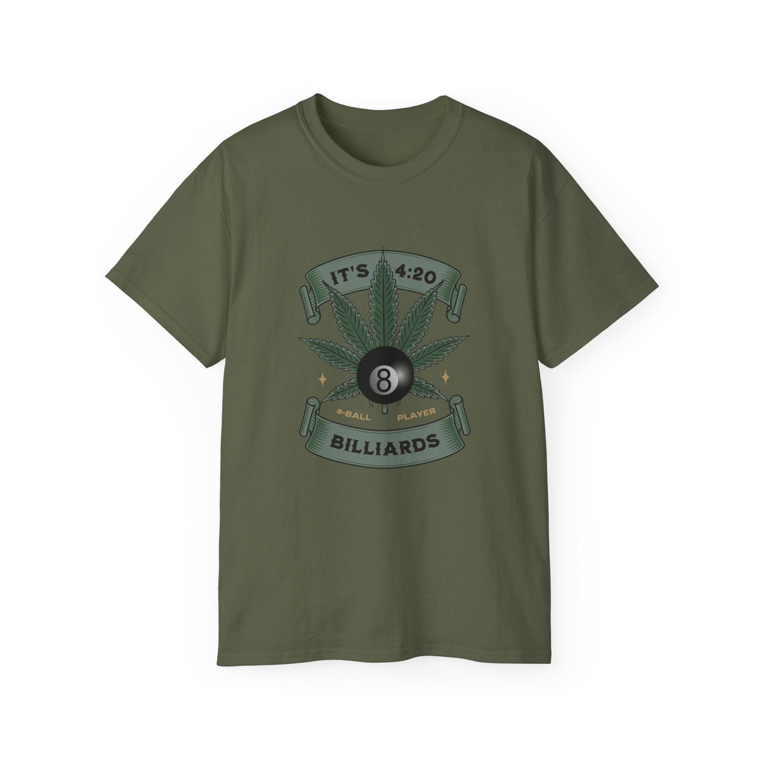 It's 4:20 - Billiards 8 Ball Player - Unisex Cotton T-Shirt - BFLY BILLIARDS