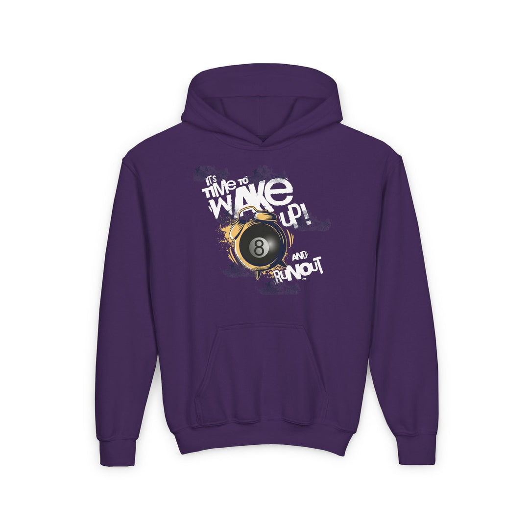 It's time to wake up and run out! - Unisex Youth Pullover Hoodie - BFLY BILLIARDS