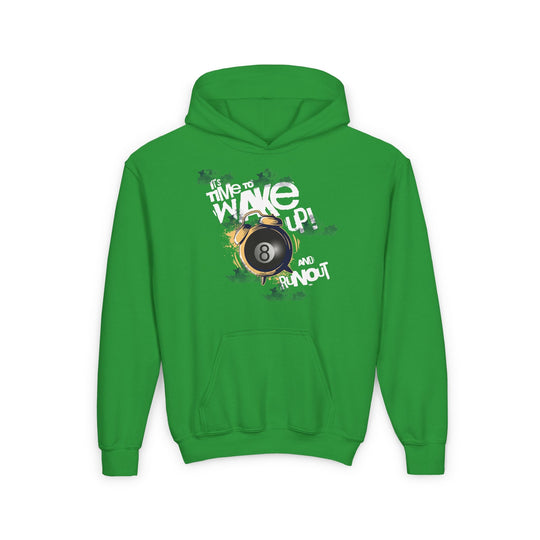 It's time to wake up and run out! - Unisex Youth Pullover Hoodie - BFLY BILLIARDS
