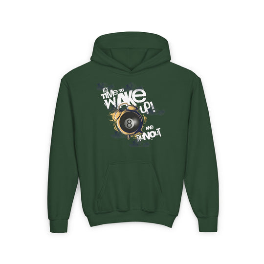 It's time to wake up and run out! - Unisex Youth Pullover Hoodie - BFLY BILLIARDS