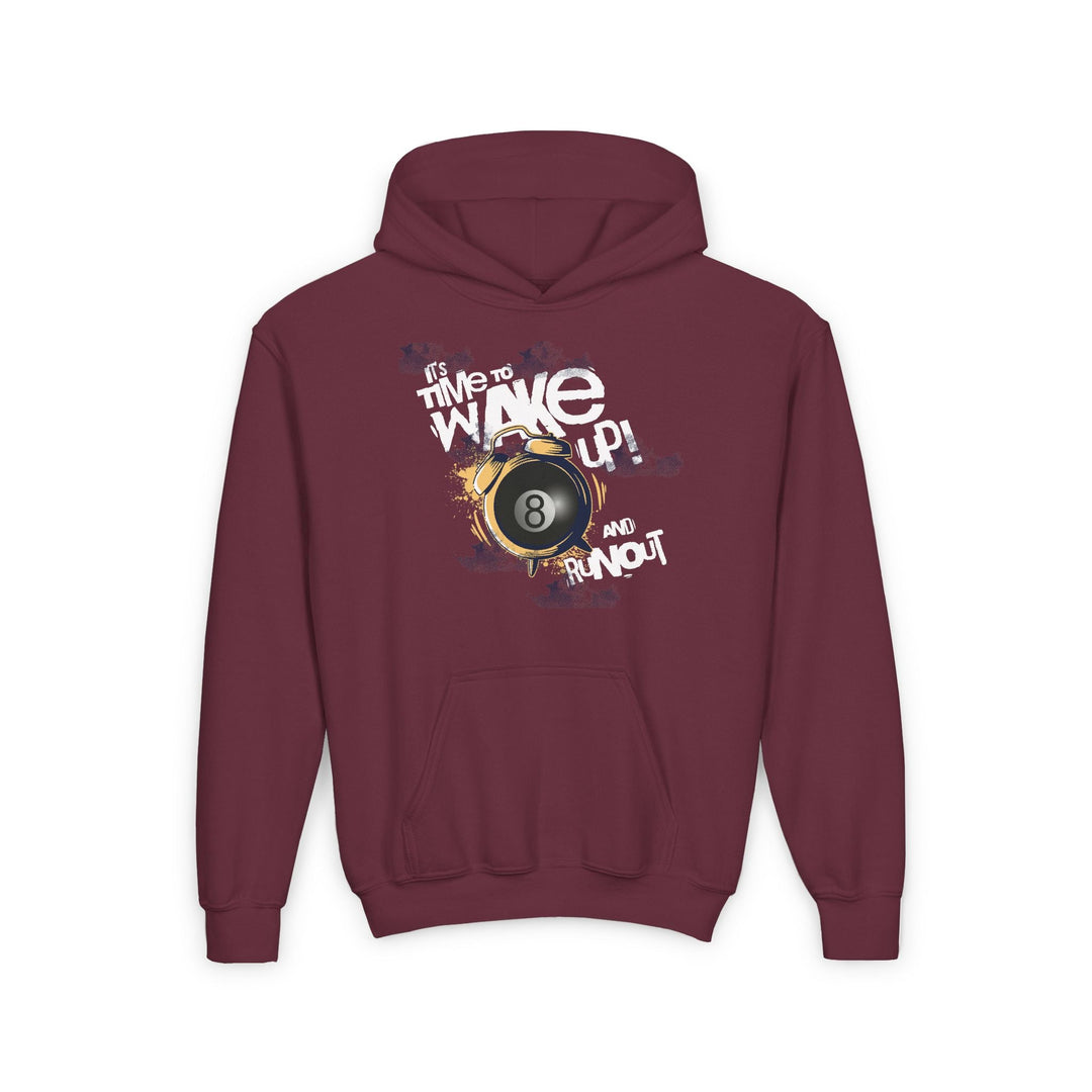 It's time to wake up and run out! - Unisex Youth Pullover Hoodie - BFLY BILLIARDS