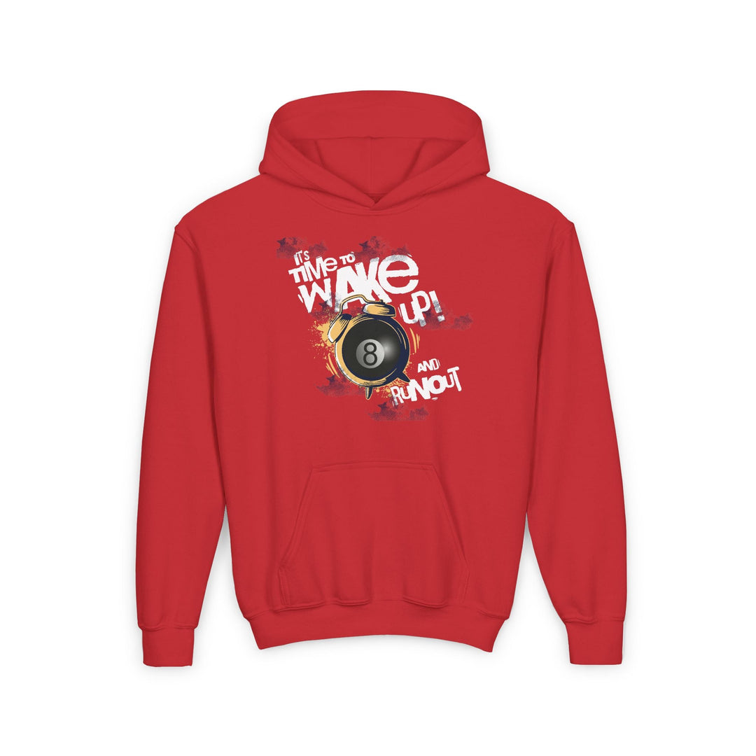It's time to wake up and run out! - Unisex Youth Pullover Hoodie - BFLY BILLIARDS
