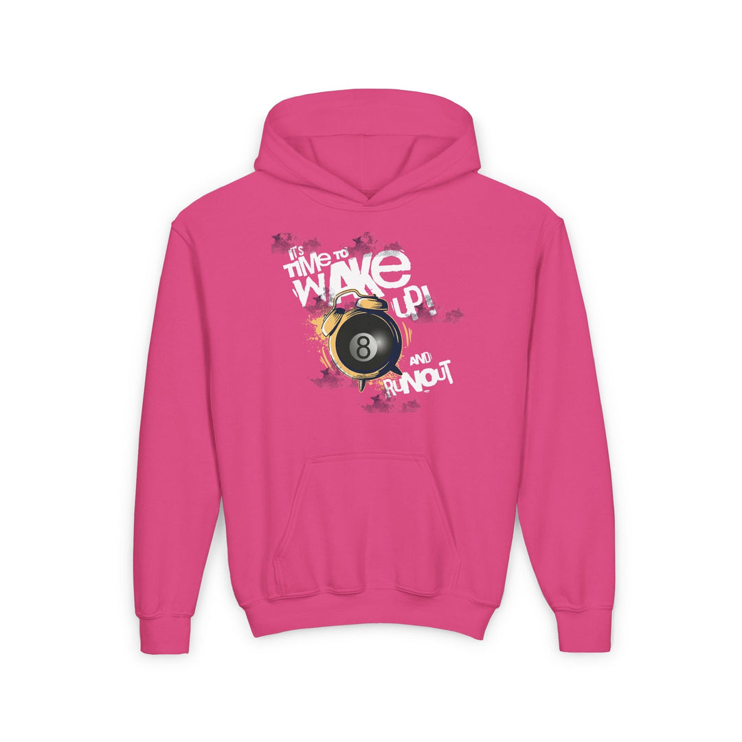 It's time to wake up and run out! - Unisex Youth Pullover Hoodie - BFLY BILLIARDS