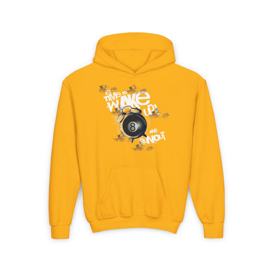 It's time to wake up and run out! - Unisex Youth Pullover Hoodie - BFLY BILLIARDS