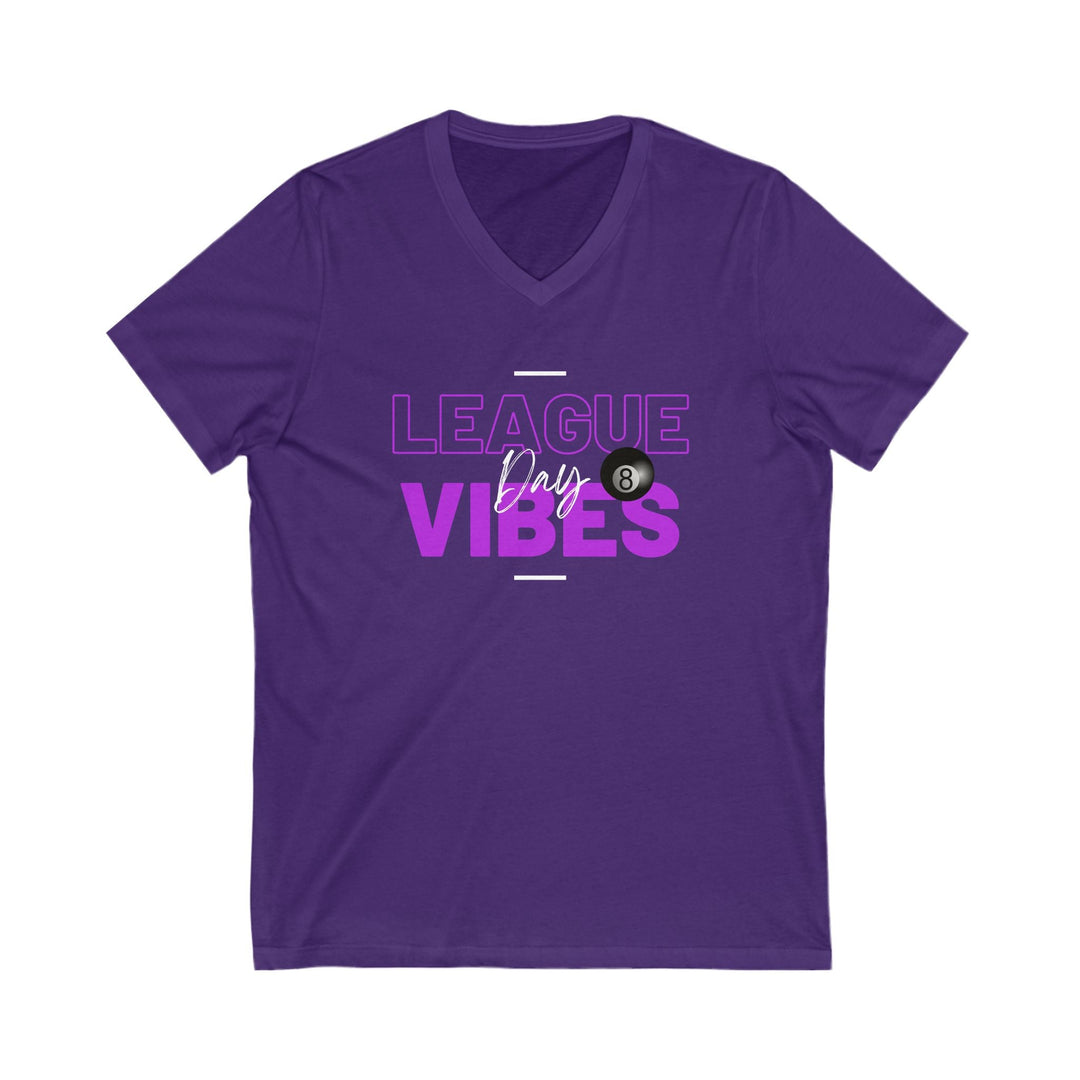League Day Vibes - Unisex V - Neck Tee - BFLY BILLIARDS