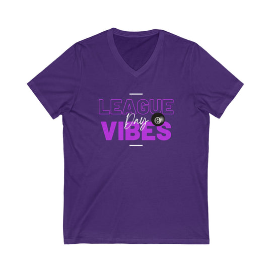 League Day Vibes - Unisex V - Neck Tee - BFLY BILLIARDS