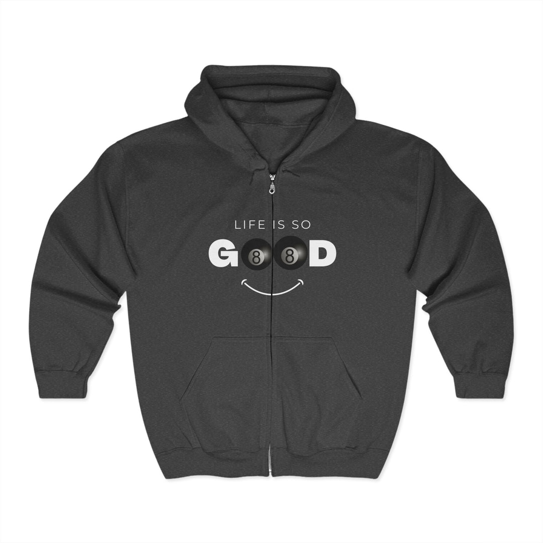 Life is So Good - 8 Ball - Full Zip Hoodie - BFLY BILLIARDS