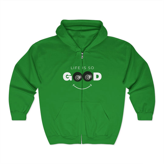 Life is So Good - 8 Ball - Full Zip Hoodie - BFLY BILLIARDS